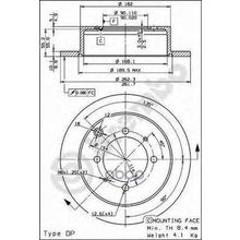 Диск Тормозной Standard | Зад | Brembo арт. 08831610