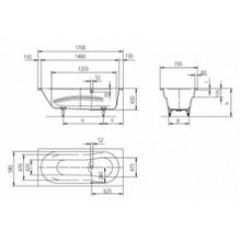 Стальная ванна Kaldewei Ambiente Vaio Set 944 с покрытием Easy-Clean