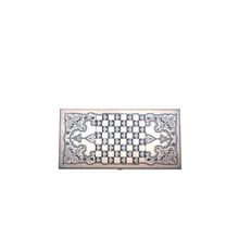 Нарды большие тонированные, деревянные шашки