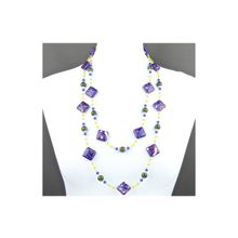 Бусики-Колечки Авторские бусы Хрусталь, змеевик "Кусочки льда" арт. МУР-2277