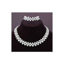 Бусики-Колечки Комплект Жемчуг "Розалинда" арт.П324