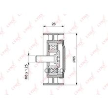 Ролик Натяжной Приводного Ремня Renault Logan Sandero Stepway 1.4 1.6 04- (+ Ac, -Ps)   Megan Ii 1.4 1.6 05- (- + Ac) LYNXauto арт. PB5132