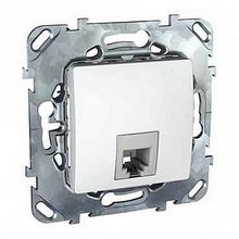 Розетка телефонная 1xRJ11 UNICA, белый |  код. MGU5.492.18ZD |  Schneider Electric