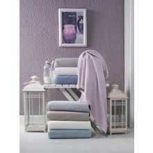 Полотенце махровое "KARNA" с жаккардом DAMA 50х90 см цвет серый