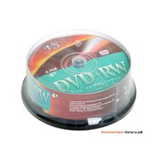 Диски DVD+RW 4.7Gb VS 4х  25 шт  Cake Box