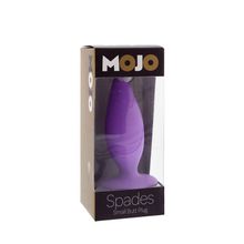 Фиолетовая анальная пробка MOJO SPADES SMALL BUTT PLUG - 10 см. Фиолетовый