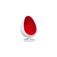 Кресло Egg chair бело-красное
