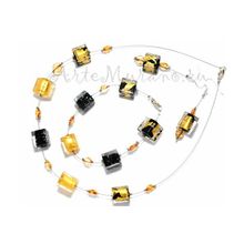 Комплект Портофино золотой: ожерелье, браслет, серьги