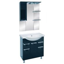 Misty Зеркальный шкаф Жасмин 85 L черный, пленка