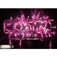 Rich LED RL-S10C-220V-CW P Уличная светодиодная гирлянда Нить 10 м, розовый, пост свечение, провод белый