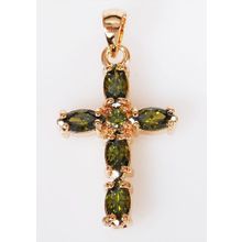 Кулон с перидотом "Крест миледи"