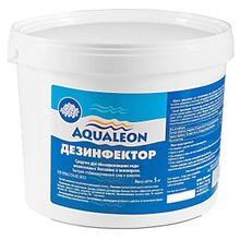 Быстрый стабилизированный хлор Aqualeon, гранулы, ведро 5 кг