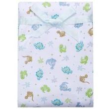 Плед-покрывальце Дино Spasilk, 76х101 см, голубой