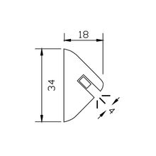 Batsystem Монтажный профиль из красного дерева Batsystem 9530-3 1 м 34 x 18 мм паз под углом 45°