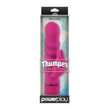 NS Novelties Вибромассажер с клиторальным стимулятором Thumper Power Vibe - 18,8 см. (розовый)