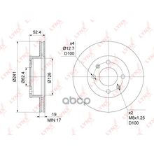 Диск Тормозной | Перед Прав Лев | LYNXauto арт. BN1053