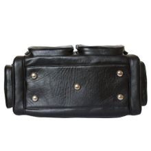 Carlo Gattini Кожаная дорожная сумка Bufaloro black (арт. 4012-01)