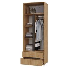 Шкаф 2х ств Вега с ящиками, 800х2200х520, Крафт золотой Венге
