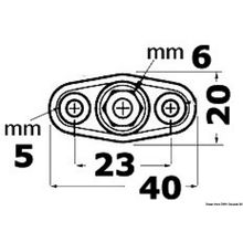 Osculati Power post junction Mini 40 x 20 mm, 14.205.01