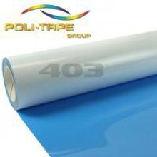 POLI-FLEX Premium 403 Light Blue термотрансферная плёнка матовая самоклеющаяся полиуретановая 0,5 м, 100 мкм, 25 метров