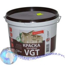 Краска VGT, вэ, фасадная 3кг, белая