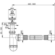 Сифон для раковины AlcaPlast (A41+A71)