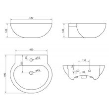 Чаша раковины BelBagno SABRINA  BB122L