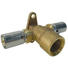 Прессовый тройник-переход Oventrop Cofit P 20x1"x20 ВР проходной с креплением