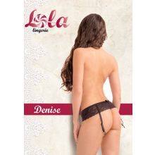 Lola Lingerie Кружевной пояс для чулок Denise с вшитыми трусиками черного цвета (M-L   черный)