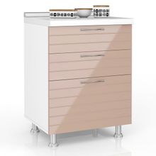 Любимый Дом Кухня Анастасия тип 3 Капучино 730М.810М Стол с 3-мя ящиками 60 см. ID - 287128