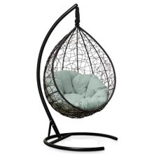 Кресло кокон подвесное SEVILLA VERDE VELOUR коричневое + каркас