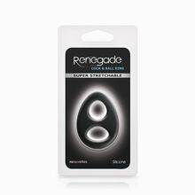 NS Novelties Эрекционное кольцо с двумя отверстиями Renegade Romeo Soft Ring (черный)