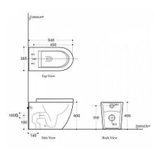 Приставной унитаз Aquanet Rimless Cetus-F BL-102N-FST с сиденьем микролифт