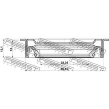 Сальник Привода Ford Focus Cb4 2008-2011 [Eu] 40*55*12*13 Мм Febest арт. 95LDS40551213C