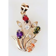 Кулон с mix фианитом "Райские ягоды"