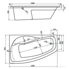 Акриловая ванна Santek Майорка XL 160х95 (1WH111990) правая