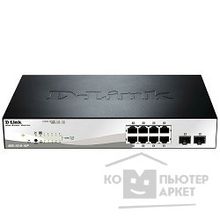 D-Link DGS-1210-10P F1A Настраиваемый коммутатор Web Smart с 8 портами 10 100 1000Base-T с поддержкой PoE и 2 портами 1000Base-X SFP