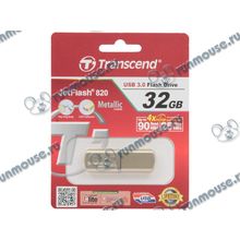 Накопитель USB flash 32ГБ Transcend "JetFlash 820" TS32GJF820G (USB3.0) [122570]