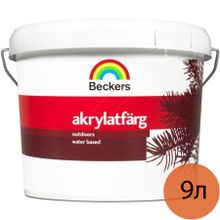 БЕККЕРС Акрилатфарг краска фасадная акрилатная (9л)   BECKERS Akrylatfarg краска фасадная универсальная полуматовая (9л)