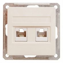 Розетка компьютерная 2xRJ45 Cat.5 W59, слоновая кость |  код. RSI-251KK5E-2-86 |  Schneider Electric
