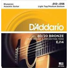 EJ14 Bronze 80 20 Струны для акустической гитары, 12-56, Light Top Medium Bottom Bluegrass DAddario