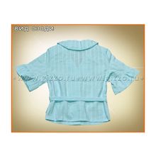 Радуга Блузка с поясом для девочек 7522 голубая