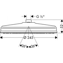 Верхний душ Hansgrohe Axor Carlton (28474000)