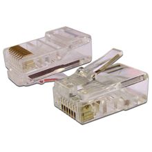 TWT-PL45-8P8C-V Коннектор RJ45 UTP 8P8C, универсальный, со вставкой, cat.5e, 100 шт.