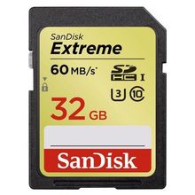 Карта памяти 32ГБ SanDisk "Extreme SDSDXN-032G-G46" SecureDigital HC UHS-I Class10
