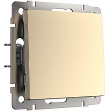 Werkel Выключатель Werkel одноклавишный проходной шампань WL11-SW-1G-2W 4690389124594 ID - 242416