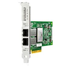 Адаптер hp storageworks fca 82q dual channel 8gb fc host bus adapter pci-e for windows, linux (lc connector), incl. h h & f h. brckts (replace ae312a) (aj764a)