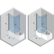 Шторка для ванной Riho Scandic Soft (GQT0121800602) (90x90х150) (R)