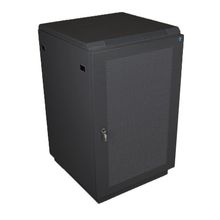 Шкаф телекоммуникационный напольный 27u (600x1000) дверь перфорированная 2 шт., цвет чёрный (ШТК-М-27.6.10-44АА-9005) 30 144 555 501