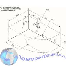 Акриловая ванна Aquanet Luna 155x100 L